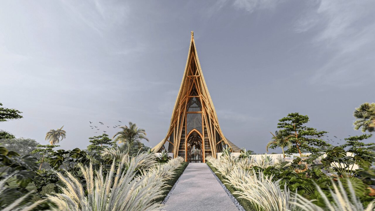 Outside view of Multi Function hall in Maisang Noycheynam