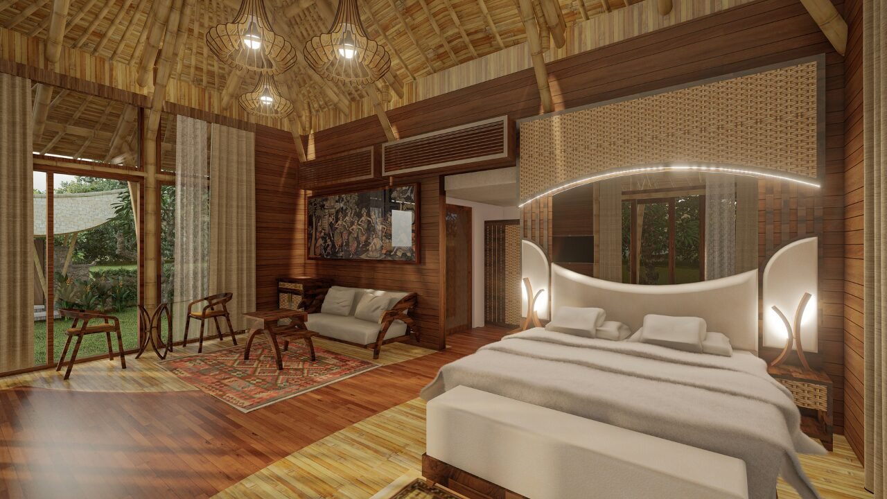 River Villa bed room view