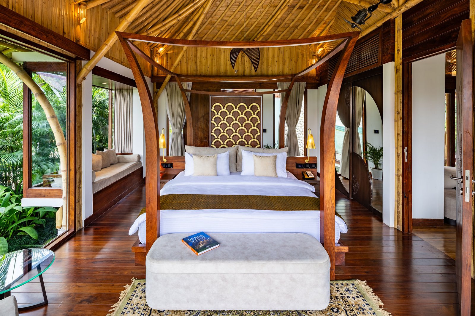 Family Pool Villa front view of bed