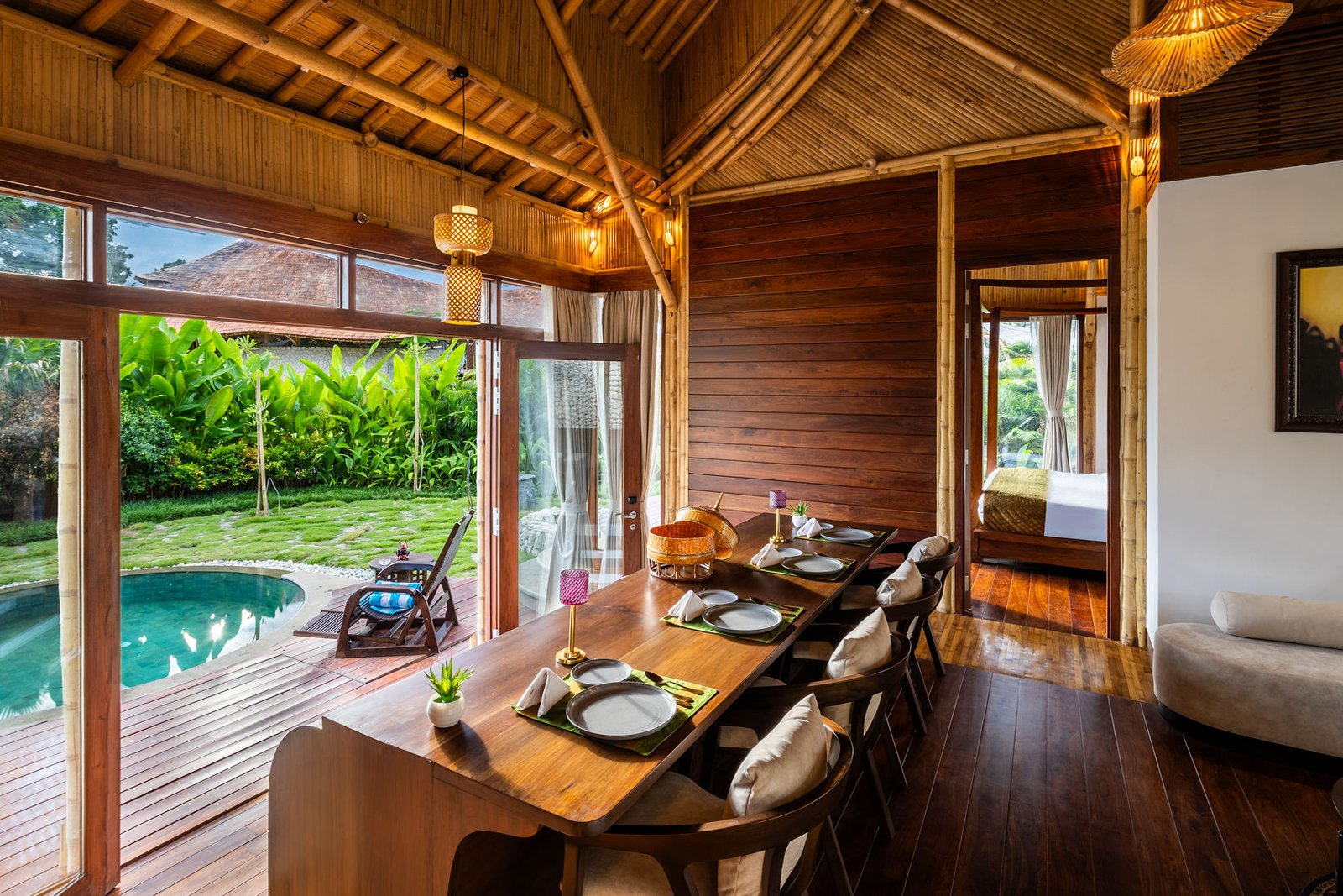 Family Pool Villa pool view from Inside